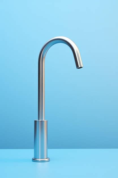 Premium Photo A 3d Model Of A Simplistic Modern Water Faucet With A