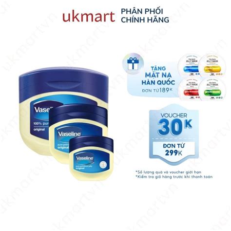 Sáp Dưỡng Ẩm Vaseline 100 Pure Petroleum Jelly Original UK 50g 100