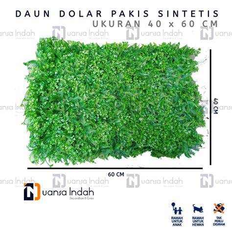 Daun Rambat Pakis Mix Dolar Sintetis Ukuran X Cm Lazada Indonesia