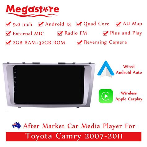 9 Android 13 Quad Core Car Non Dvd Navi GPS For Toyota Camry Aurion