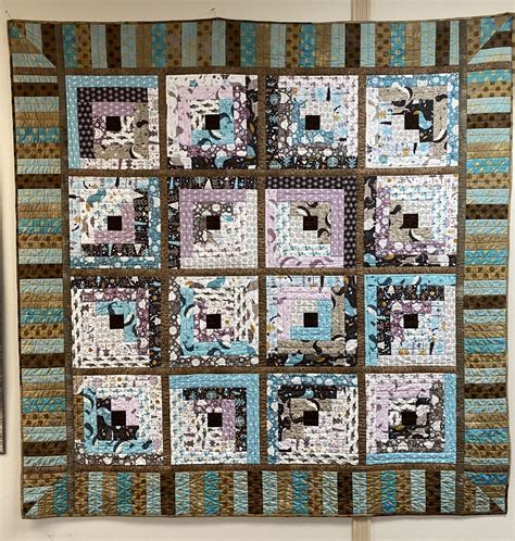 Log Cabin Quilt As You Go With Easy Sashings