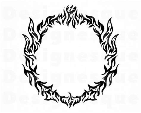 Fire Ring Svg Flaming Circle Svg Flaming Ring Svg Fire Ring Etsy