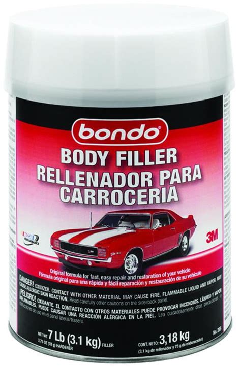 New M Bondo Lightweight Body Filler Gal Can Red Viscous Paste