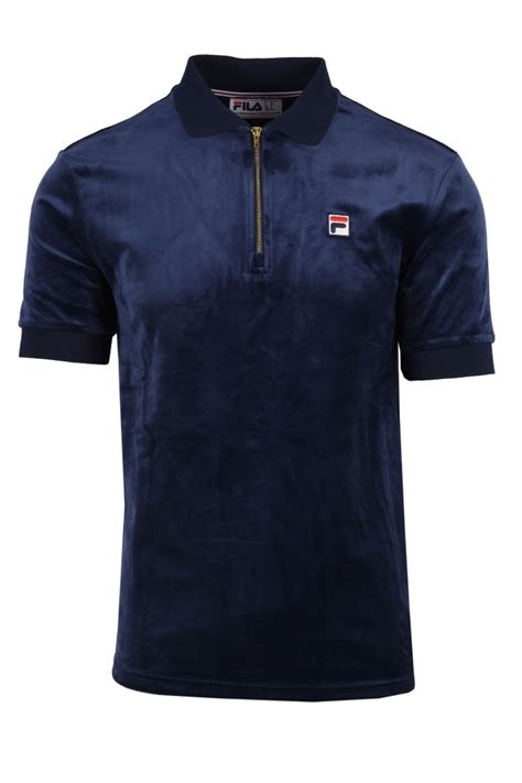 Fila Vintage Devon Valour Polo Shirt Navy F22mh023