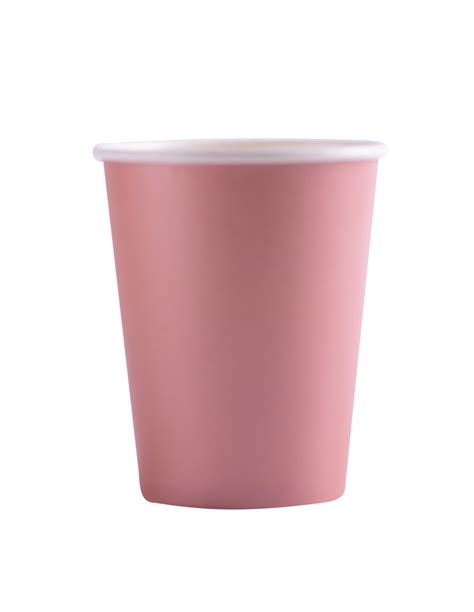 Gobelets Rose Pastel En Carton Vaisselles Jetables