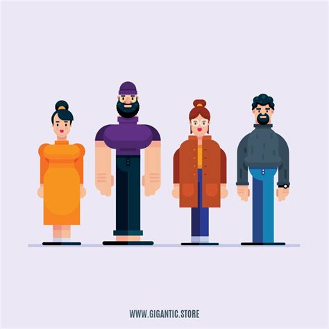 The Population Of Your Ideas Character Flat Design Character Design