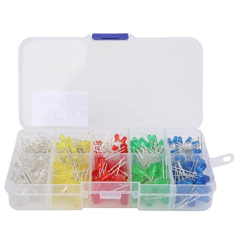 Led Light Emitting Diodes Assortment Kit Pcs Mm Mm Yellow Green