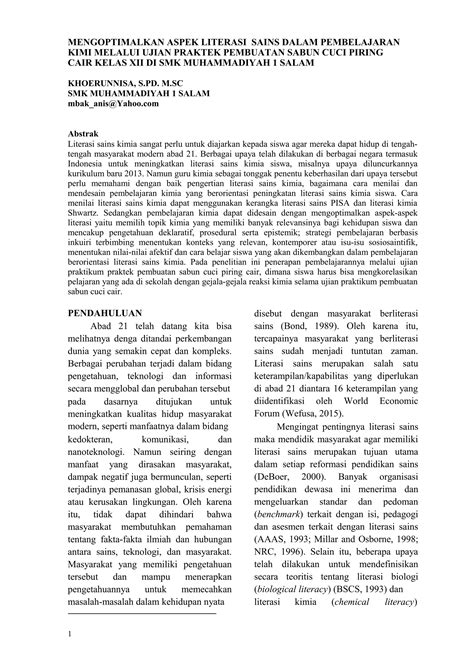 Makalah Literasi Kimia Pdf