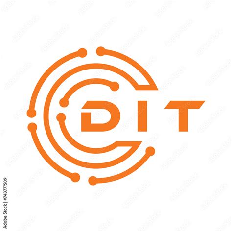 dit letter design dit letter technology logo design  white