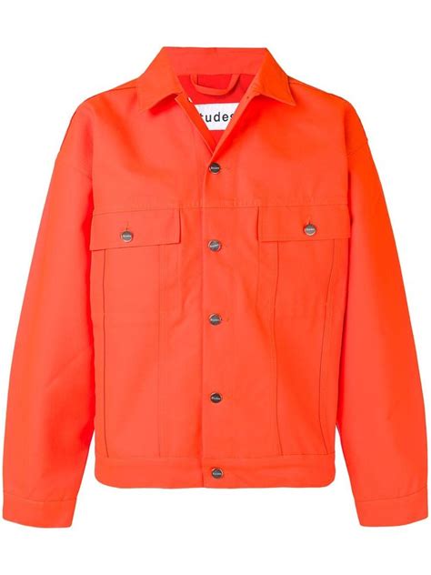 Etudes Studio Études Button up Denim Jacket Orange ModeSens