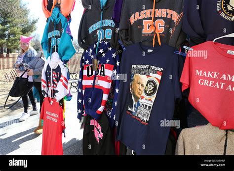 Washington Dc DC USA Th Jan A Woman In A Pussy Hat Walks By A Kiosk With Pro Donald