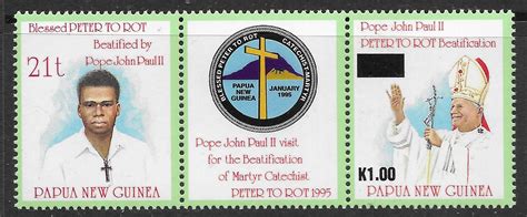 Papua New Guinea Scott A Mnh Pope John Paul Visit Strip Of