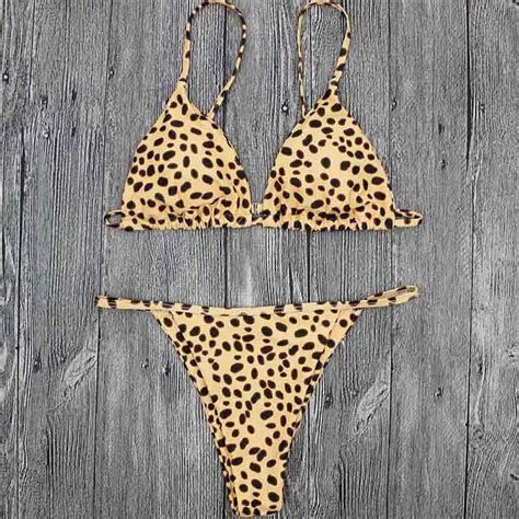 Venus Vacation 2018 Leopard Print Bikini Bandage Sexy Women Swimwear