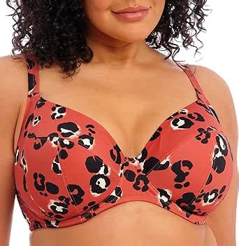 Amazon Elomi Plus Size Kotiya Plunge Underwire Bikini Top H