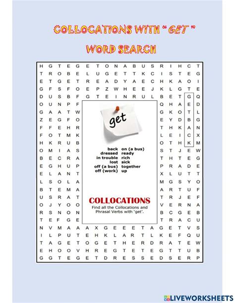 collocations   activity  worksheets