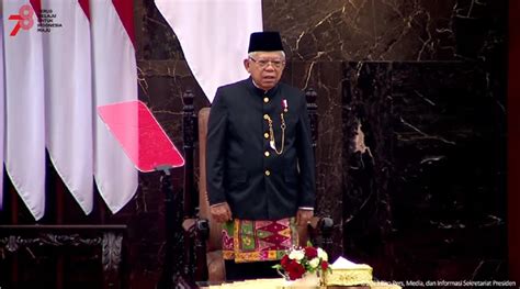 Wapres Maruf Amin Pilih Baju Adat Betawi Di Sidang Tahunan Mpr