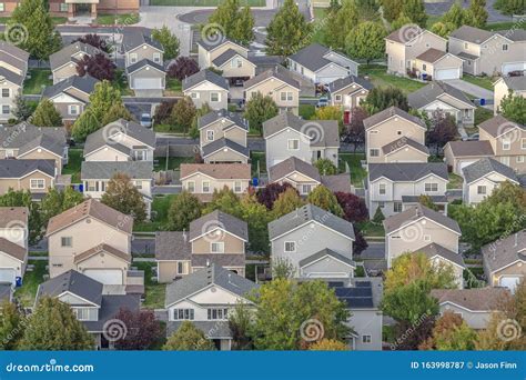 Housing Estate In Utah Valley America Seen From Above Stock Image