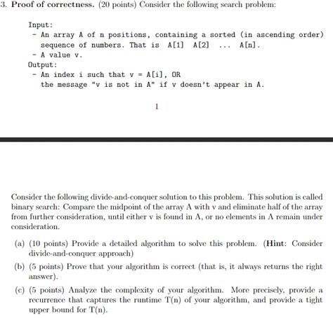 Solved Proof Of Correctness Points Consider The Chegg