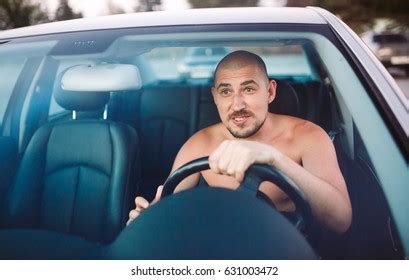 Naked Man Car Traffic Jam Stock Photo Shutterstock