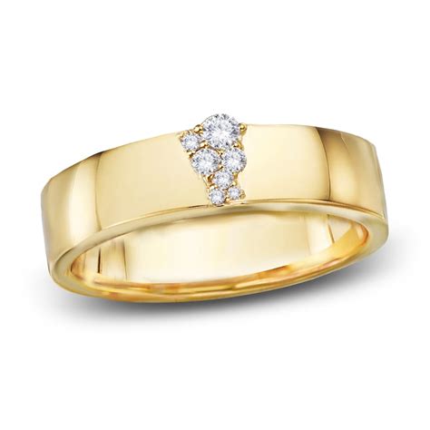 High-Polish 1/10 ct tw Round Diamond Wedding Band | Jared