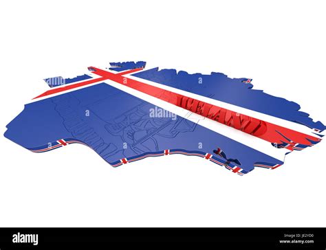 Bandera de islandia con mapa fotografías e imágenes de alta resolución