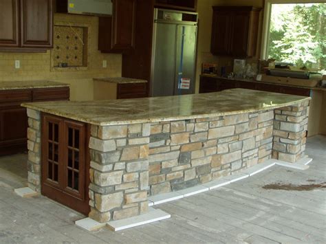 Stone Veneer Kitchen Island Baker Masonry Llc 503 539 679 Flickr