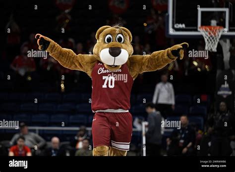 Charleston Mascot Clyde The Cougar Performs During An Ncaa College