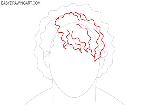 How To Draw Male Curly Hair Easy Drawing Art