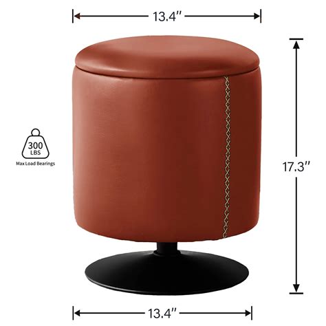 Round Storage Ottoman Faux Leather Ottoman Coffee Table And Ottoman