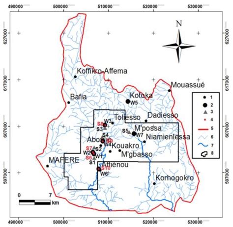 Location Of The Study Area 1 Village 2 Surface Water Sample 3soil