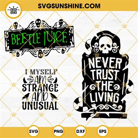 Beetlejuice Svg Bundle Sandworm Svg Never Trust The Living Svg