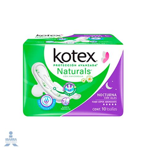 Toalla Sanitaria Kotex Nocturna Manzanilla Con Alas Pzas Ibarra