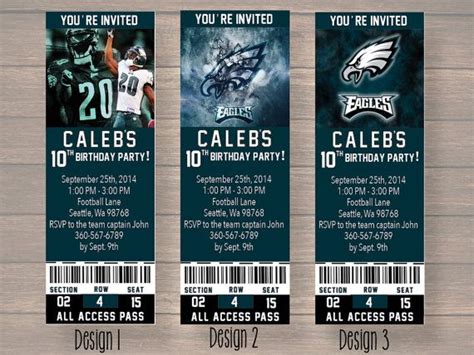 three philadelphia eagles birthday party tickets