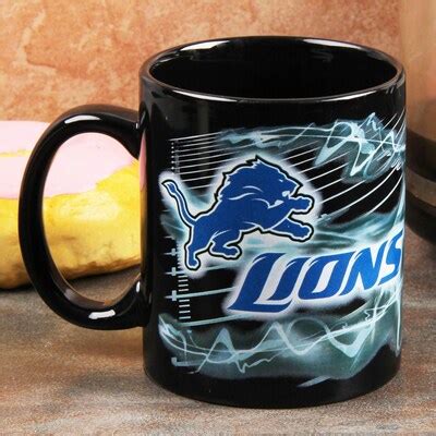 Detroit Lions 11oz. Sublimated Logo Ceramic Mug - Black - NFLShop.com