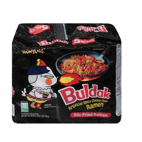 Spicy Hot Chicken Flavor Buldak Stir Fried Spicy Ramen Pack Of 5 Samyang Noodle Korean Spicy