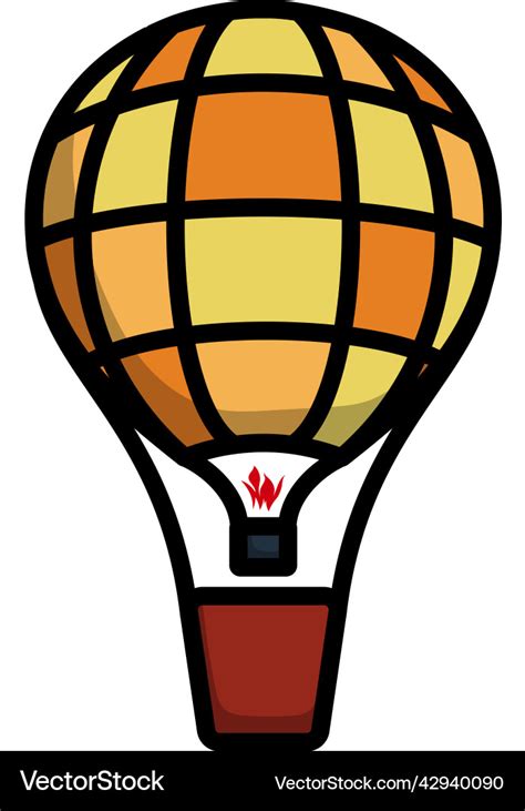 Icon Of Hot Air Balloon Royalty Free Vector Image