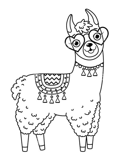 Llama Coloring Pages - 100 Printable coloring pages