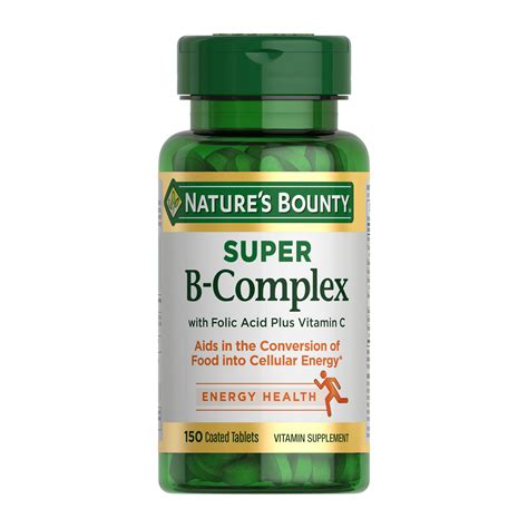 Amazon.com: Nature's Bounty Super B Complex with Vitamin C & Folic Acid ...