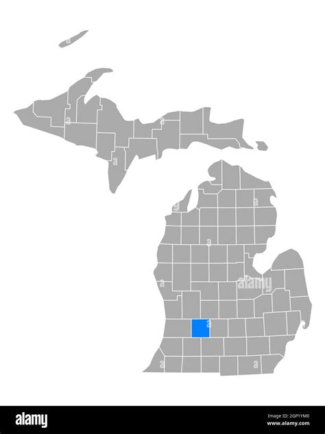 Map of Barry in Michigan Stock Photo - Alamy