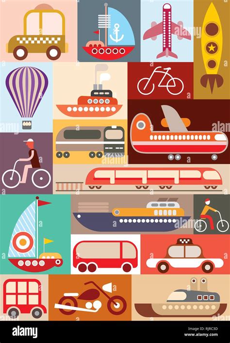 Transportation - vector illustration Stock Vector Image & Art - Alamy