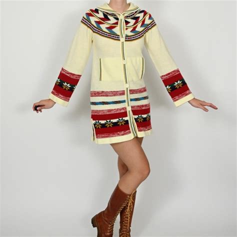 1970s Vintage Longline Sweater Mini Dress Gem