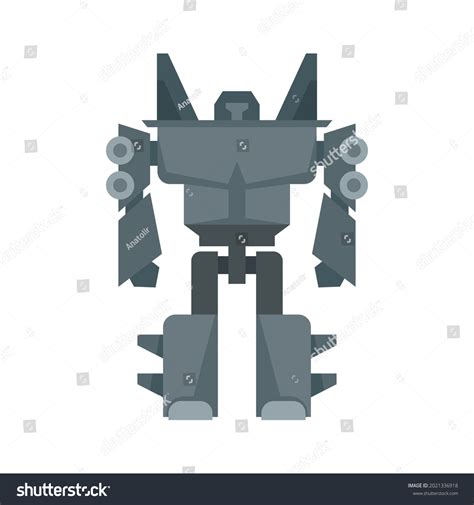 Robot Transformer Icon Flat Illustration Robot Stock Vector Royalty Free 2021336918 Shutterstock