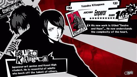 Persona Royal Yusuke Kitagawa The Emperor Confidant Abilities And