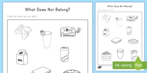 What Does Not Belong Worksheet Worksheet