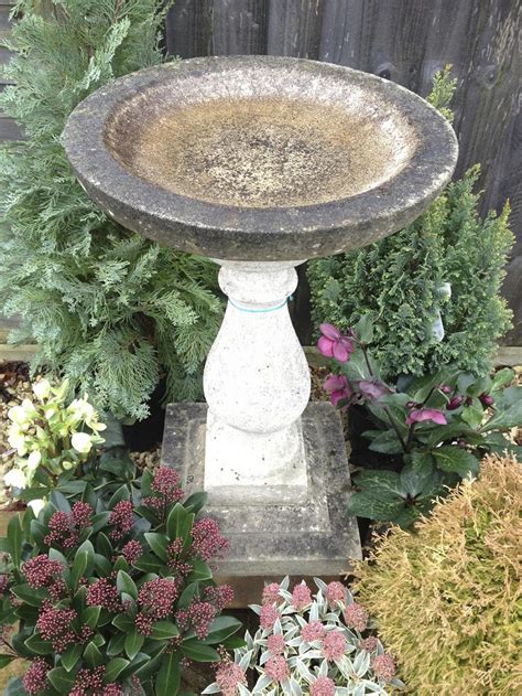 Stone Bird Bath With Sundial Birdcage Design Ideas