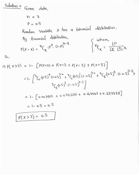 Solved Assume The Random Variable X Has A Binomial Distribution With