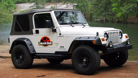 Jurassic Park Movie Decals X Removable Car Jeep Jurassic Park Jeep