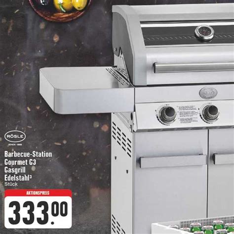 Rösle Barbecue Station Gourmet G3 Gasgrill Edelstahl Angebot Bei Edeka