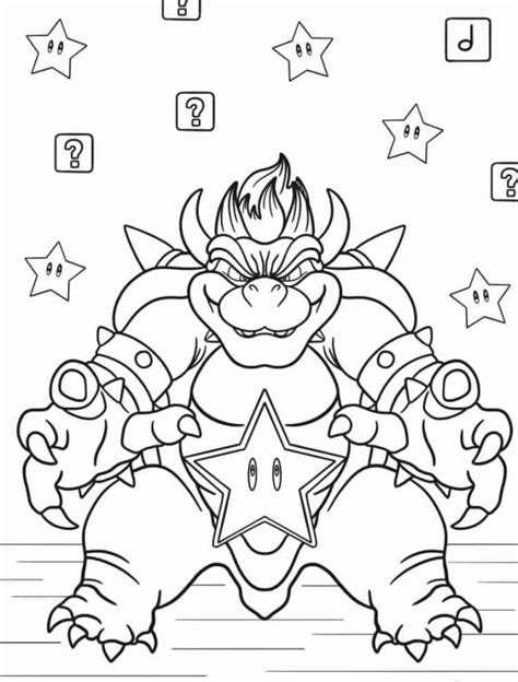 Coloriage Bowser Gratuit Imprimer