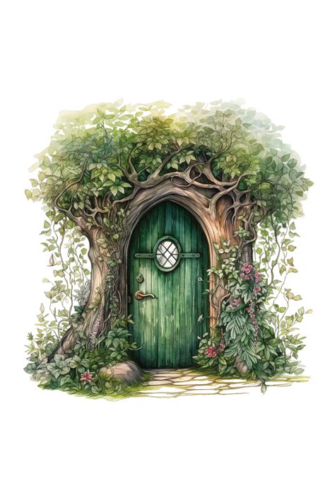 Fairy Tree Door Enchanted Entrance Magical Gateway Miniature Tree